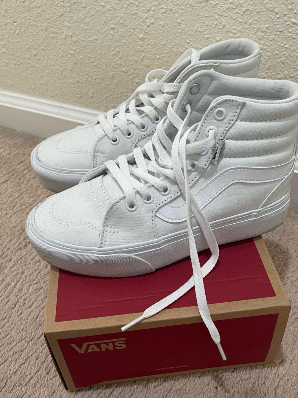 Vans Women's White High-Top Skate Sneakers